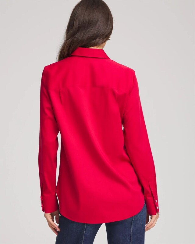 No Iron Rhinestone Button Shirt - image 3